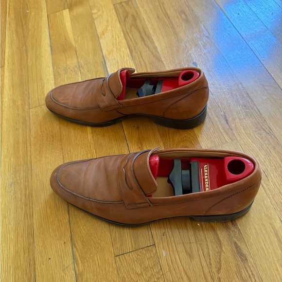 Saks Fifth Avenue Tan Leather Men\'s Loafers main image 7